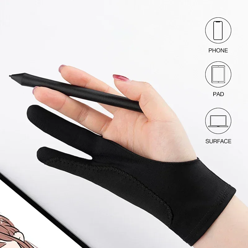 Drawing Glove Artist - S/M/L Two-Finger Drawing Gloves Anti-touch Anti-fouling