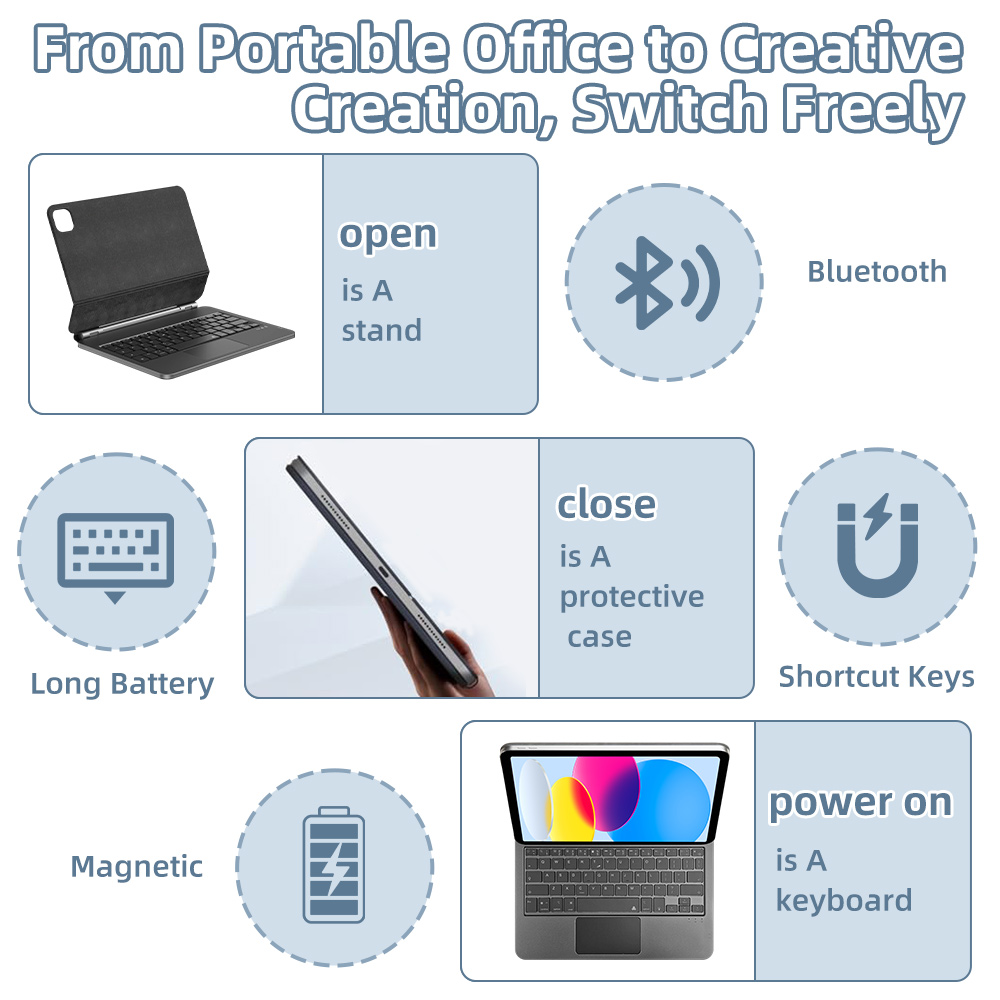 2026 Magic Keyboard with Bluet - огляд і ціна Magnetic Case Smart