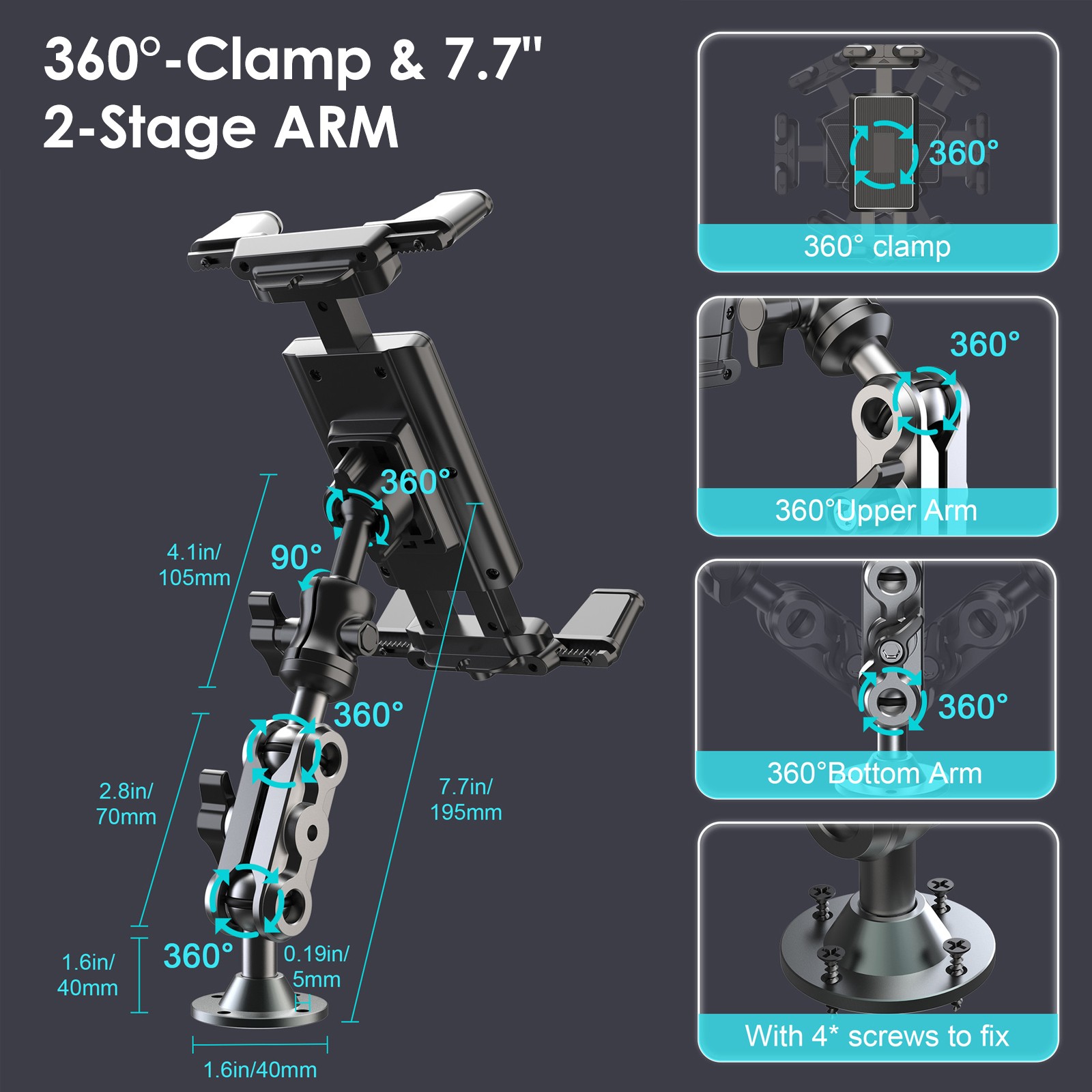 Tablet Mount for Truck Heavy D - огляд і ціна Tablet Car Mount