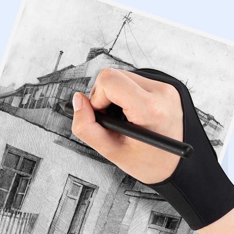 1Pc Two-Finger Artist Glove An - огляд і ціна Drawing Glove Artist